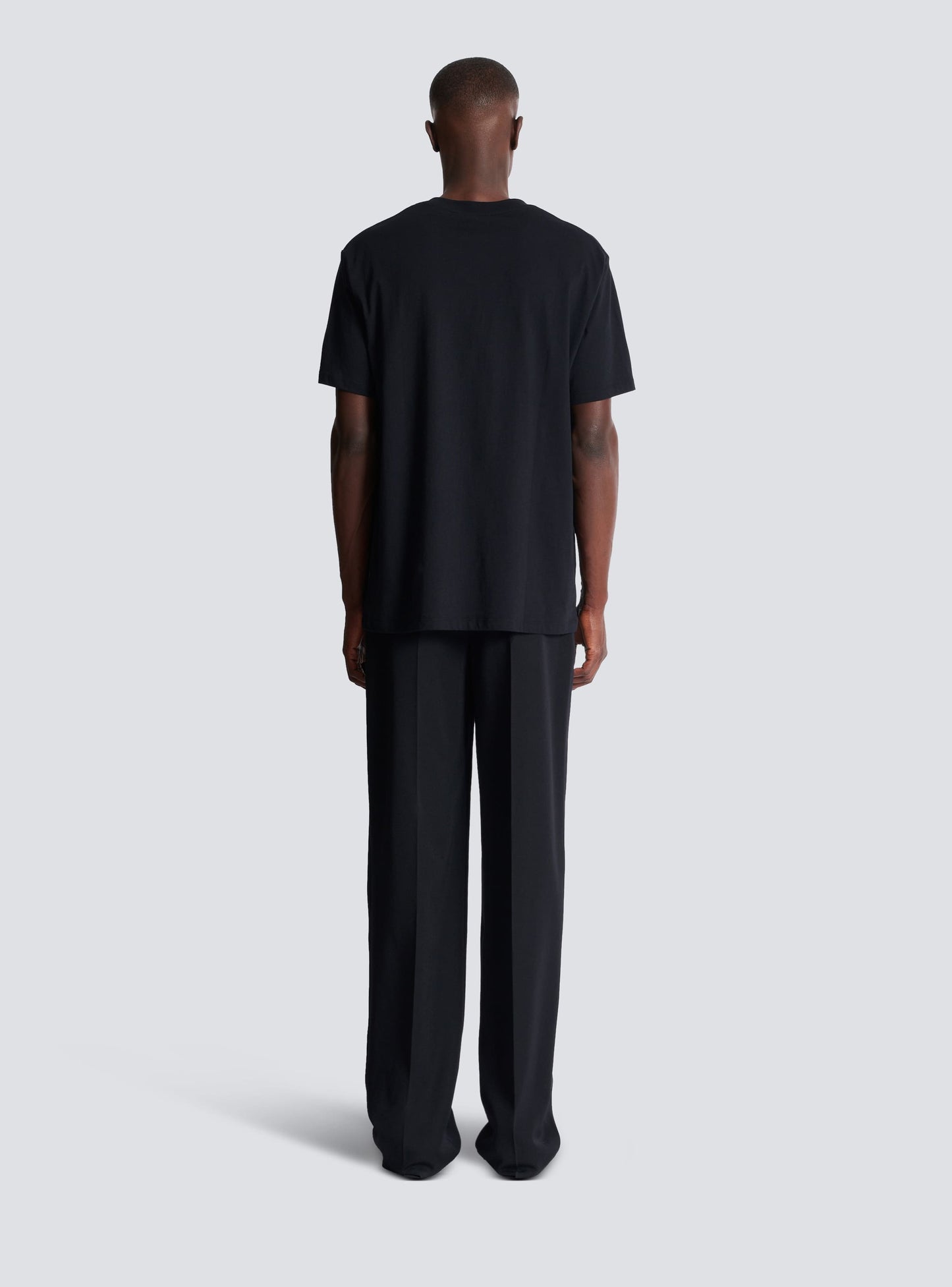 Printed Balmain Universe logo and planet T-shirt