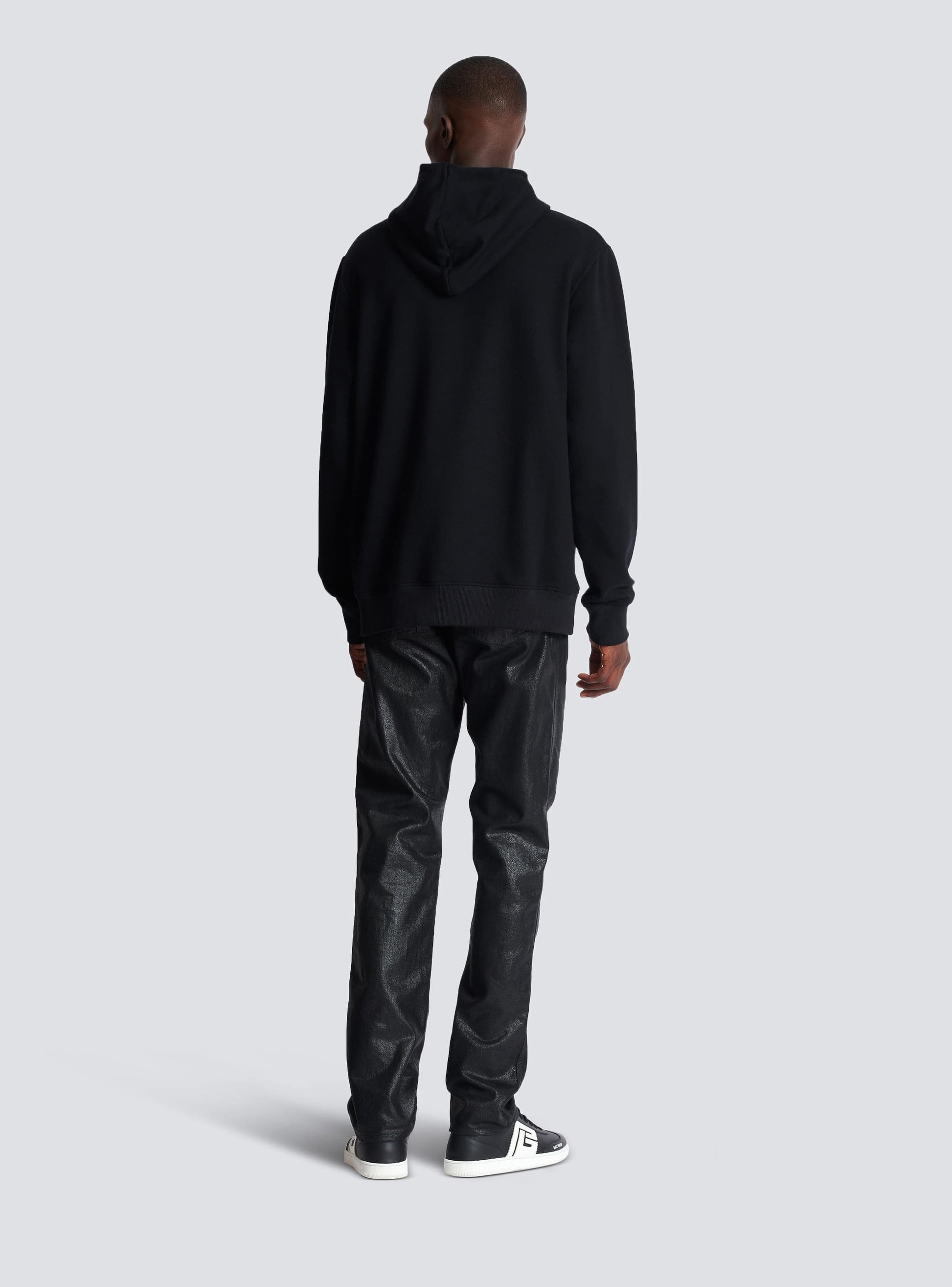 Printed Balmain Universe logo and planet hoodie