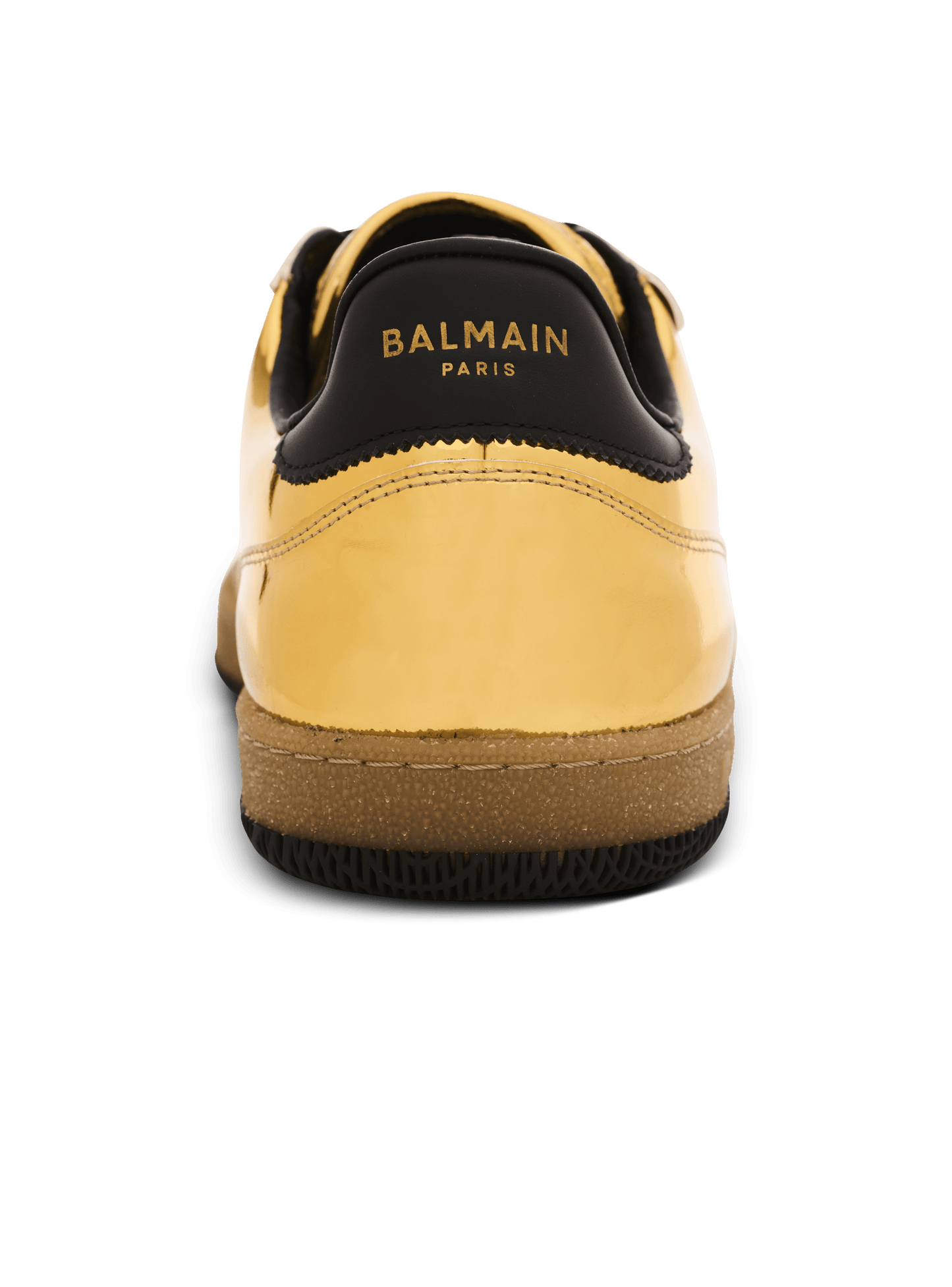 Balmain Swan trainers in mirror-effect leather