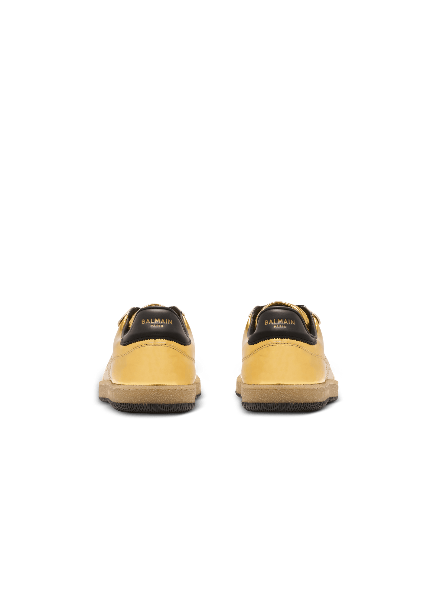 Balmain Swan trainers in mirror-effect leather